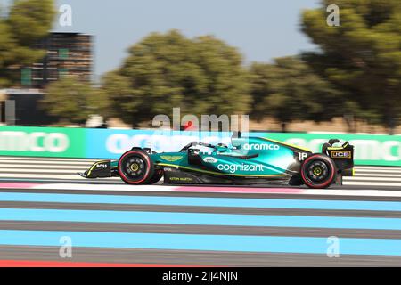 22 2022 juillet le Castellet, France - F1 2022 France GP - pratique libre 2 - lance Rand (CAN) Aston Martin AMR22 Banque D'Images