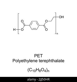 Polyéthylène téréphtalate (polyester) Formule de structure Photo Stock ...