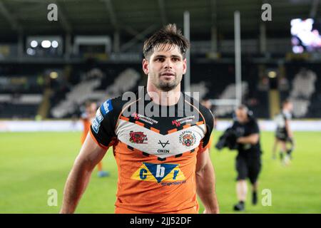 Jake Mamo #4 de Castleford Tigers après le match Banque D'Images