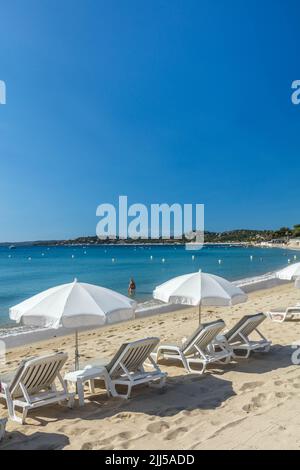 France, Var (83) Sainte-Maxime, plage de Garonnette Banque D'Images