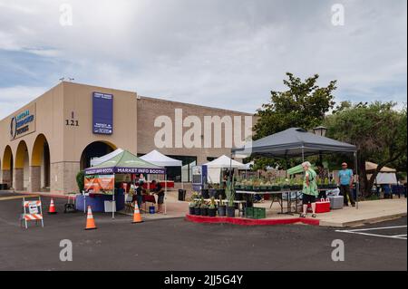 Marché hebdomadaire des producteurs de Heirloom à Green Valley, Arizona. Banque D'Images