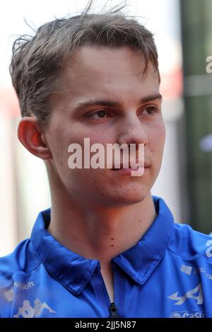 Oscar Piastri (AUS) pilote de réserve d'équipe Alpine F1. Grand Prix de France, samedi 23rd juillet 2022. Paul Ricard, France. Banque D'Images