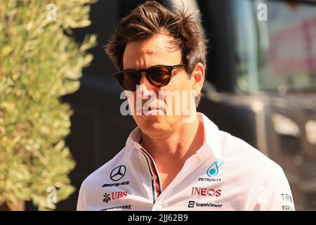 23rd juillet 2022 ; circuit Paul Ricard, le Castellet, Marseille, France : Grand Prix de France F1, sessions de qualification : Mercedes AMG Petronas Team principal, CEO, Toto Wolff Banque D'Images