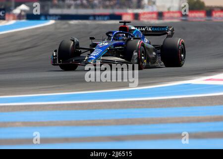23rd juillet 2022 ; circuit Paul Ricard, le Castellet, Provence Alpes Côte d'Azur, France : Grand Prix de France F1, sessions de qualification : Alexander Albon de Thaïlande à la tête de l'écurie Williams Racing F1 FW44 (23) Banque D'Images