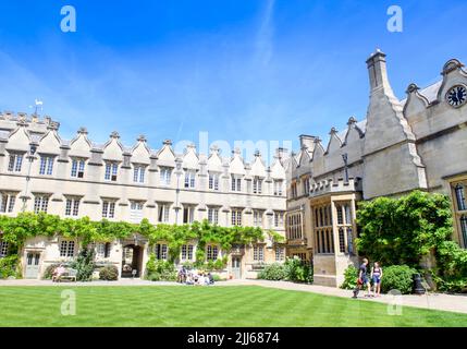 Le Quadrangle intérieur à Jesus College, Oxford. Banque D'Images