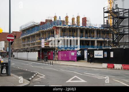 Réaménagement de l'hôtel de ville de Hammersmith, rue King par RSHP Rogers Stirk Harbour & Partners Banque D'Images