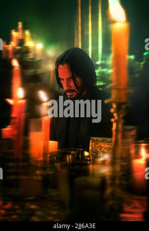 DATE DE SORTIE: 24 mars 2023. TITRE: John Wick: Chapitre 4. STUDIO: Lionsgate. DIRECTEUR: Chad Stahelski. PARCELLE: AVEC: KEANU REEVES comme John Wick. (Image de crédit : © Lionsgate/Entertainment Pictures) Banque D'Images