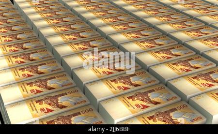 3D Illustration Central African 500 CFA monnaie billet Banque D'Images