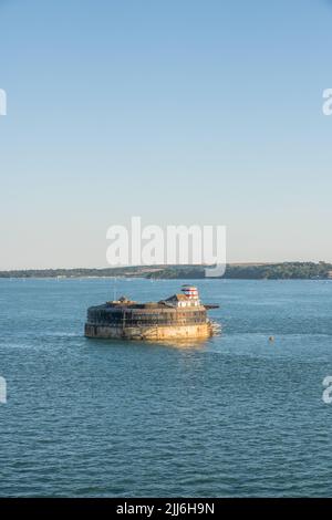 No Man's Land fort dans le Solent utilisé pour des événements de luxe et d'hôtel. Banque D'Images
