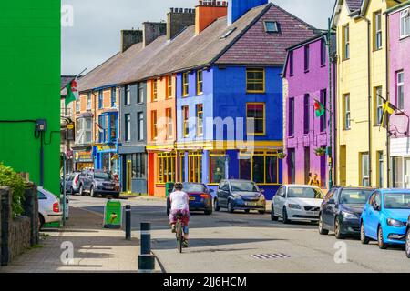 Vue sur la rue de Llanberis, un village de Gwynedd, dans le nord-ouest du pays de Galles Banque D'Images