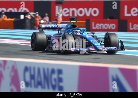 Le Castellet, France. 23rd juillet 2022. LE CASTELLET, FRANCE, circuit Paul Ricard ; #31, Esteban OCON, FRA, Alpine F1 Team, Alpine A522 Renault, Formule 1 Grand Prix de FRANCE, LE CASTELLET, circuit Paul Ricard, Français F1 GP 2022, Formule 1, Français F1 Grand Prix - Formel 1 Grosser Preis von Frankreich - 23. JUILLET 2022, crédit: SPP Sport Press photo. /Alamy Live News Banque D'Images