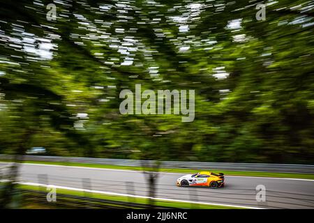 161 CARRIERE Christophe, DUMAINE Dider, AGS Event, Aston Martin Vantage AMR GT4, action pendant la ronde 5th du Championnat de France FFSA GT 2022 SRP Speedweek, de 22 juillet à 24 à Spa-Francorchamps, Belgique - photo Laurent Gayral / DPPI Banque D'Images