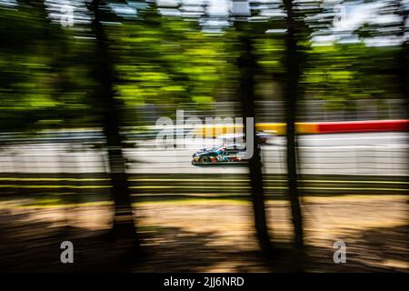 92 PERISSOUTTI Sandro, BASSO Ronald, course Spirit of Leman, Aston Martin Vantage AMR GT4, action pendant la ronde 5th du Championnat de France FFSA GT 2022 SRP Speedweek, de 22 juillet à 24 à Spa-Francorchamps, Belgique - photo Laurent Gayral / DPPI Banque D'Images