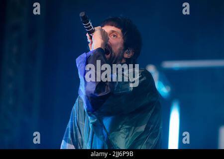 Sergio Pizzorno chanteur de Kasabian Banque D'Images