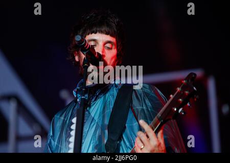 Sergio Pizzorno chanteur de Kasabian Banque D'Images