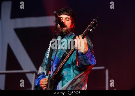 Sergio Pizzorno chanteur de Kasabian Banque D'Images
