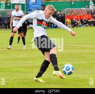 Dundela vs Glentoran (pré-saison amicale) Wilgar Park, Belfast, 23/07/22 Banque D'Images