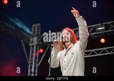 Sam Ryder se exécutant au Tramlines Festival , Royaume-Uni , 23.07.2022 Banque D'Images