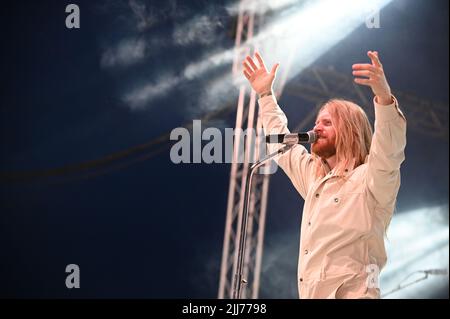 Sam Ryder se exécutant au Tramlines Festival , Royaume-Uni , 23.07.2022 Banque D'Images