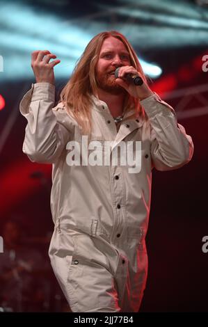 Sam Ryder se exécutant au Tramlines Festival , Royaume-Uni , 23.07.2022 Banque D'Images