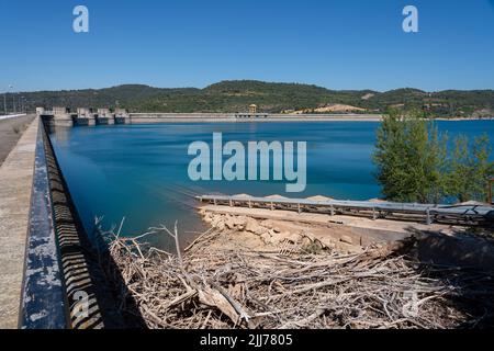 Barrage El Grado, Hydro-Electricity Generation, Huesca, Espagne Banque D'Images