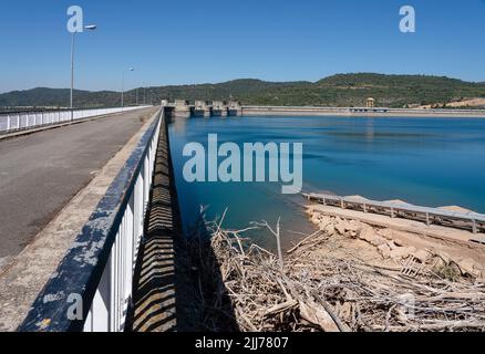 Barrage El Grado, Hydro-Electricity Generation, Huesca, Espagne Banque D'Images