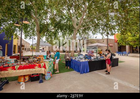 Marché hebdomadaire des producteurs de Heirloom à Green Valley, Arizona. Banque D'Images