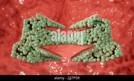 Molécule de médicament pour le diabète d'alogliptine. Dipeptidyl peptidase 4 (DPP-4) ou classe de la gliptine des médicaments antidiabétiques. Médicament antidiabétique dans l'inhibito DPP-4 Banque D'Images