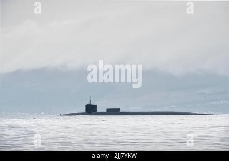 Firth of Clyde, Écosse, Royaume-Uni, 23 juillet 2022, formation de sous-marins de l'armée britannique pour l'Ukraine en Écosse à partir de la base navale de HM Banque D'Images