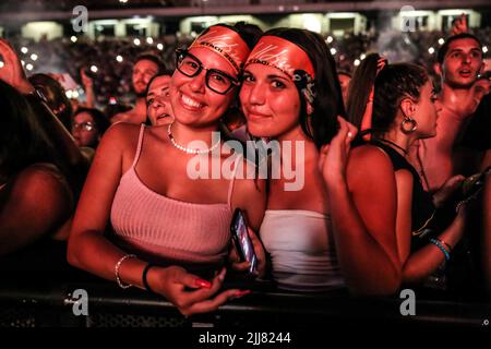 Milan, Italie. 23rd juillet 2022. Ultimo pendant Ultimo - Stadi 2022, concert de musique de chanteur italien à Milan, Italie, 23 juillet 2022 crédit: Agence de photo indépendante/Alamy Live News Banque D'Images
