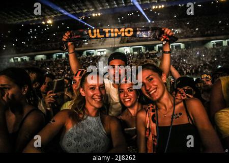 Milan, Italie. 23rd juillet 2022. Ultimo pendant Ultimo - Stadi 2022, concert de musique de chanteur italien à Milan, Italie, 23 juillet 2022 crédit: Agence de photo indépendante/Alamy Live News Banque D'Images