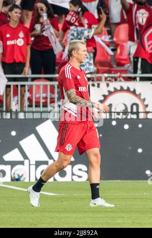 Federico Bernardeschi (10) en action pendant le match de la MLS entre le FC de Toronto et le FC de Charlotte à BMO Field, à Toronto. Le match s'est terminé en 4-0 pour Toronto FC. (Photo par Angel Marchini / SOPA Images / Sipa USA) Banque D'Images