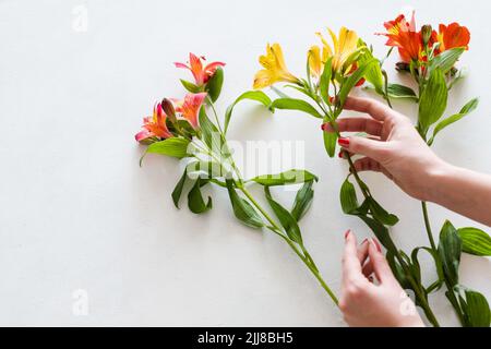 bouquet de narcisse jaune fleuriste de livraison de fleurs Banque D'Images