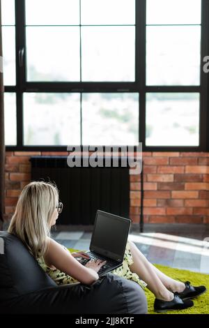 travail indépendant travail à distance portable indépendant Banque D'Images