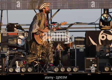 23 juillet 2022, Rome, Rome, Italie: Concert du chanteur et compositeur italien Jovanotti à Jovabeach Party 2022 à Marina di Cerveteri (image de crédit: © Claudio Enea/Pacific Press via ZUMA Press Wire) Banque D'Images