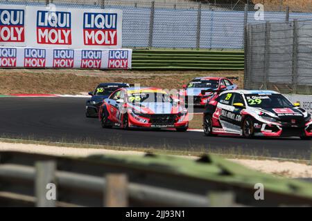 Campagnano de Rome, Italie 24th juillet 2022 : pendant la course WTCR et ETCR d'Italie 2022 à Autodromo Vallelunga Piero Taruffi Banque D'Images