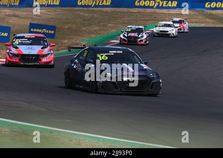 Campagnano de Rome, Italie 24th juillet 2022 : pendant la course WTCR et ETCR d'Italie 2022 à Autodromo Vallelunga Piero Taruffi Banque D'Images