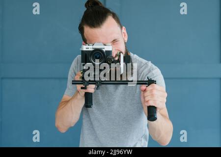 technologie caméra de prise de vue homme équipement Banque D'Images