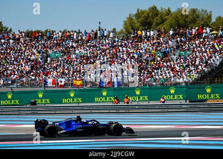 Le Castellet, France - 24/07/2022, 23 ALBON Alexander (tha), Williams Racing FW44, action pendant le Grand Prix de France de Formule 1 de Lenovo, Grand Prix de France 2022, 12th tour du Championnat du monde de Formule 1 de la FIA 2022 de 22 juillet à 24, 2022 sur le circuit Paul Ricard, au Castellet, France - photo Julien Delfosse / DPPI Banque D'Images