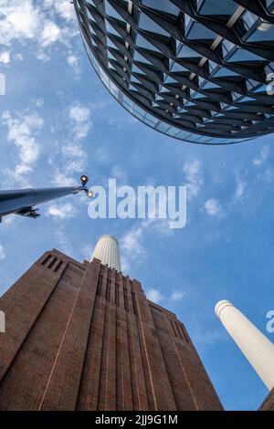 Vue sur Battersea Powerstation Banque D'Images