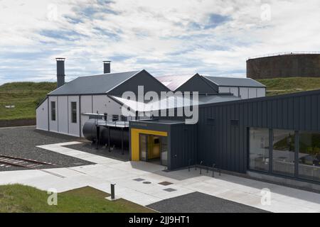 dh Lyness Scapa Flow Museum HOY ORKNEY Visitor Center Musées entrée de la pompe à huile hangar Banque D'Images