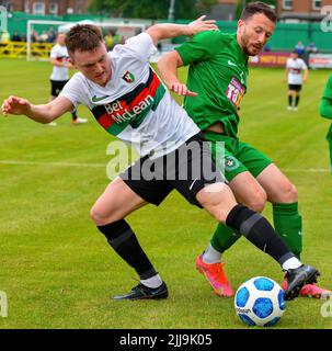 Dundela vs Glentoran (pré-saison amicale) Wilgar Park, Belfast, 23/07/22 Banque D'Images