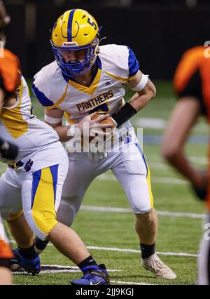 Action de football avec Carey vs Kendrick High School à Moscou, Idaho. Banque D'Images