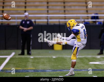 Action de football avec Carey vs Kendrick High School à Moscou, Idaho. Banque D'Images