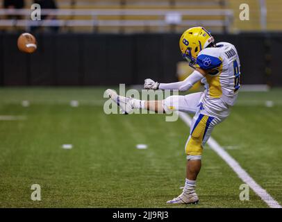 Action de football avec Carey vs Kendrick High School à Moscou, Idaho. Banque D'Images