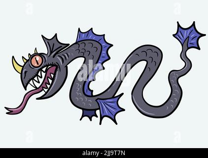 illustration du monstre serpent Banque D'Images