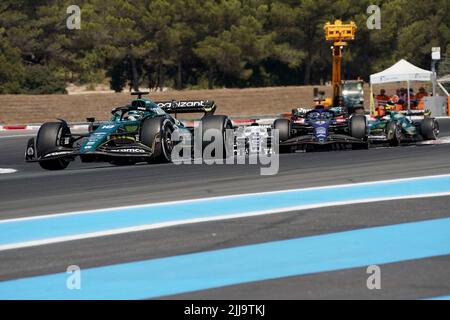 24.07.2022, circuit Paul Ricard, le Castellet, FORMULE 1 LENOVO GRAND PRIX DE FRANCE 2022&#XA; , im Bild&#XA;lance Rand (CAN), Aston Martin Aramco cognizant Formula One Team, Alexander Albon (GBR), Williams Racing, Sebastian Vettel (DEU), Aston Martin Aramco cognizant Formula One Team Banque D'Images