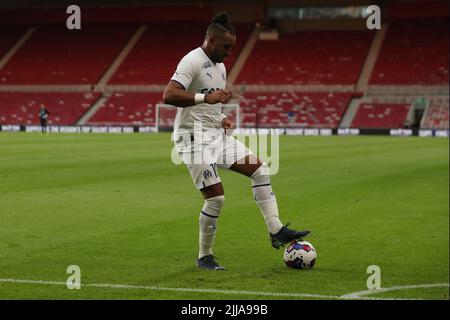 Dimitri Payet de Marseille lors du match d'avant-saison entre Middlesbrough et l'Olympique de Marseille au stade Riverside, Middlesbrough, le samedi 23rd juillet 2022. (Credit: Mark Fletcher | MI News) Credit: MI News & Sport /Alay Live News Banque D'Images