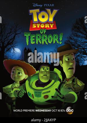 JESSIE, Woody, Buzz l'ÉCLAIR TOY STORY, l'affiche de terreur, 2013 Banque D'Images