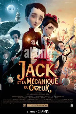 JOE, JACK, MISS ACACIA, MELIES POSTER, JACK ET L'horloge de coucou-CŒUR, 2013 Banque D'Images